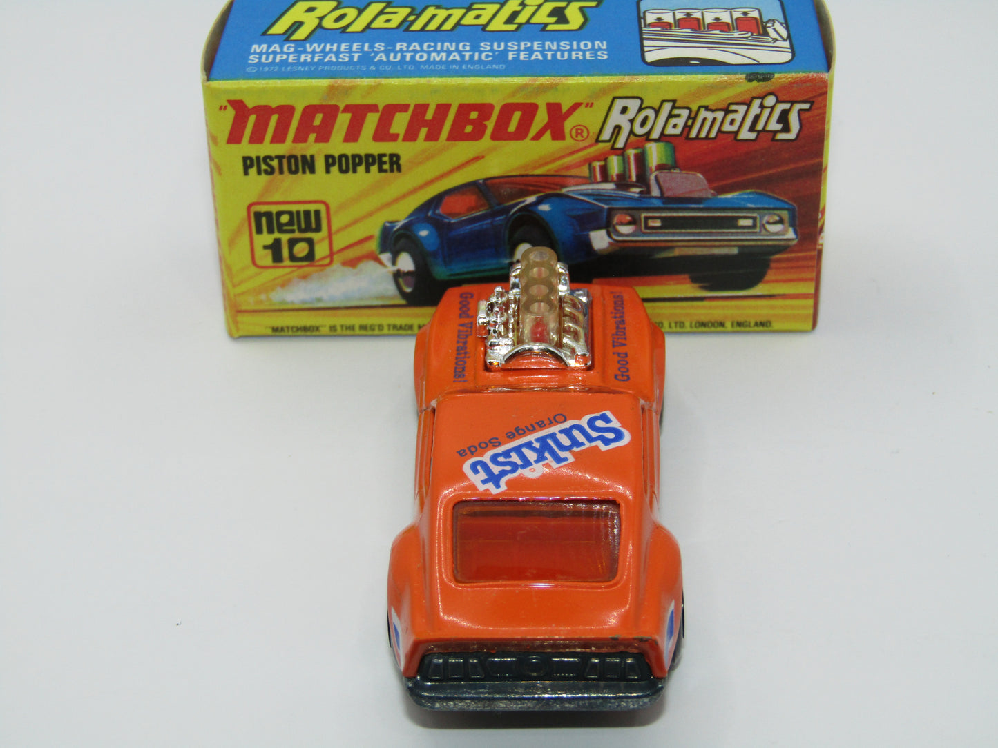 Matchbox Superfast 10B Piston Popper Sunkist Unpainted Base