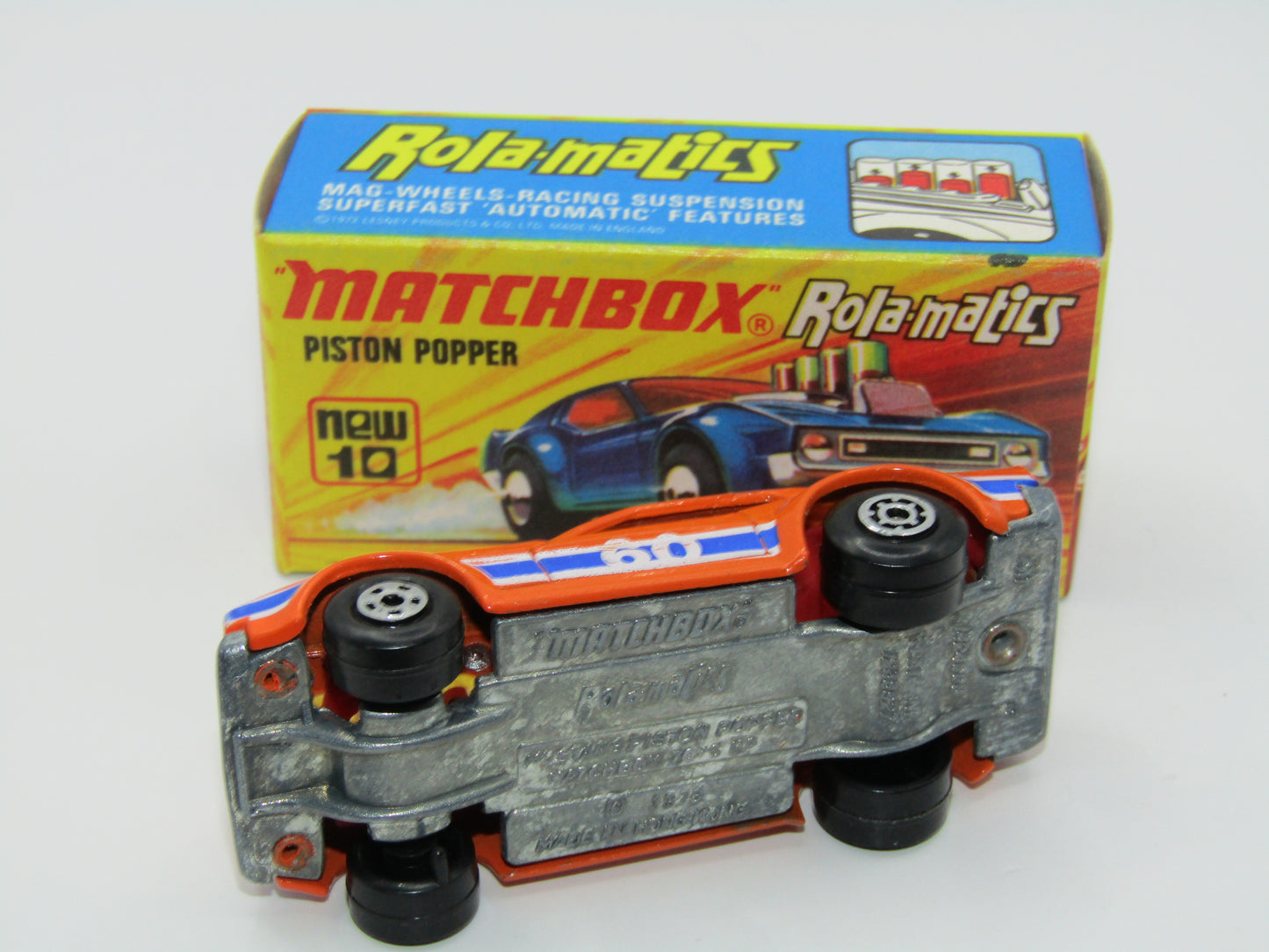 Matchbox Superfast 10B Piston Popper Sunkist Unpainted Base
