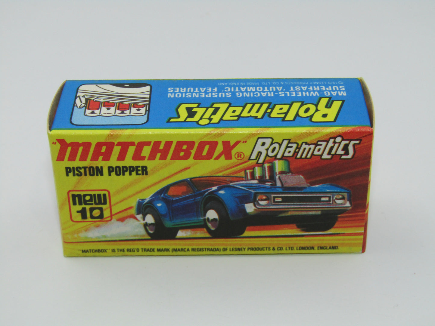 Matchbox Superfast 10B Piston Popper Sunkist Unpainted Base