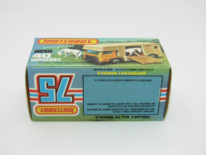 Matchbox Superfast 40B Horse Box Orange 5 ARCH Wheels
