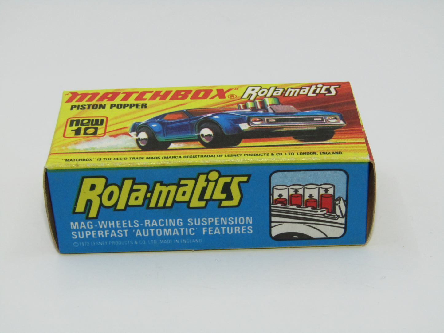 Matchbox Superfast 10B Piston Popper Sunkist Unpainted Base