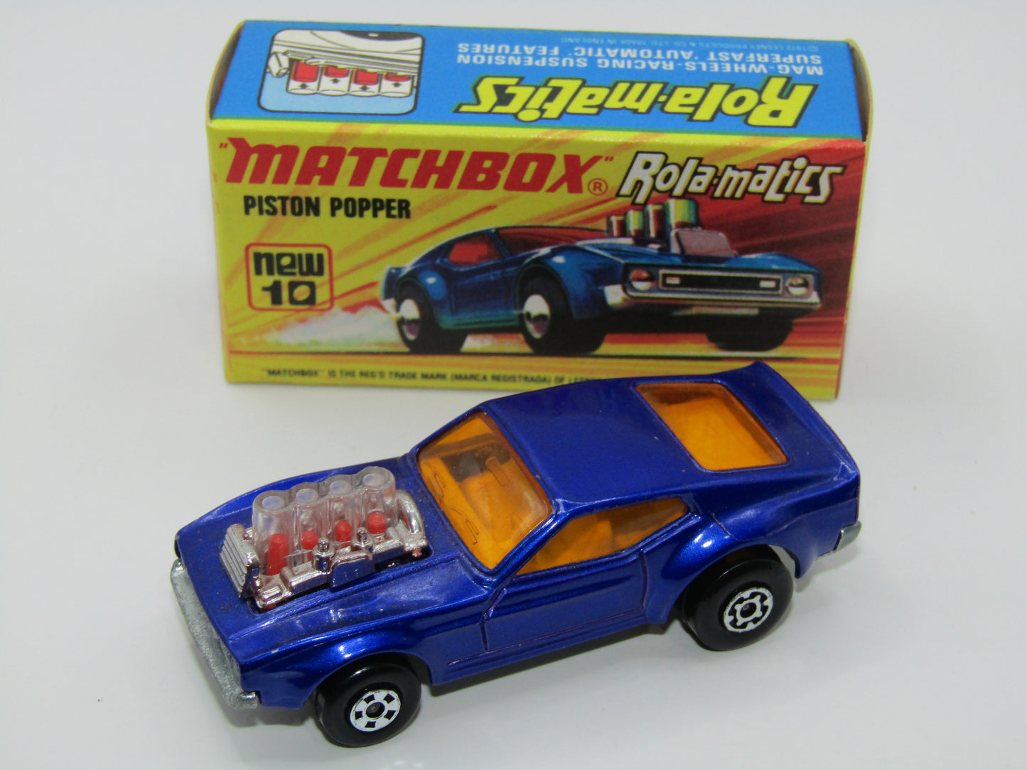 Matchbox Superfast 10B Piston Popper Dark Metallic Blue