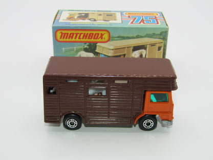 Matchbox Superfast 40B Horse Box Orange UNPAINTED Base White door