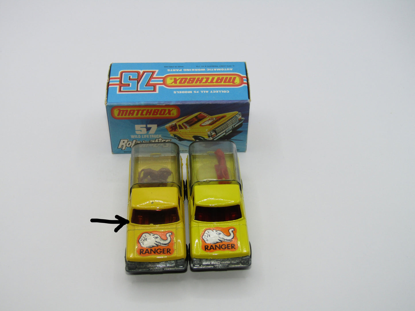 Matchbox Superfast 57C Wild Life Truck DARK YELLOW Body Smoke Canopy