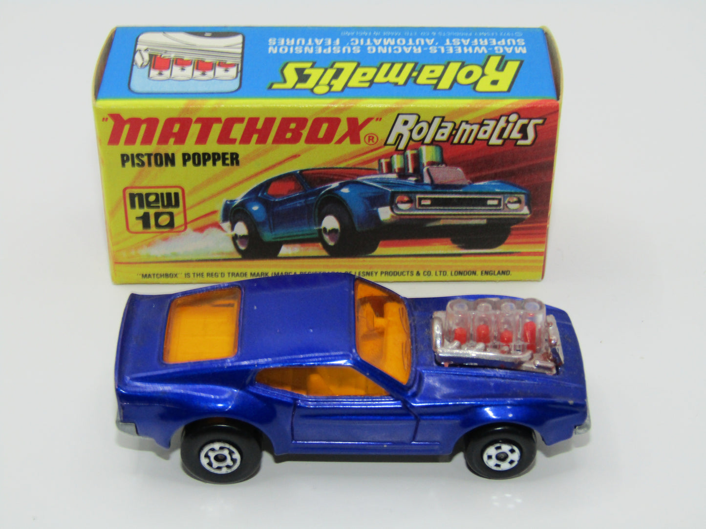 Matchbox Superfast 10B Piston Popper Dark Metallic Blue