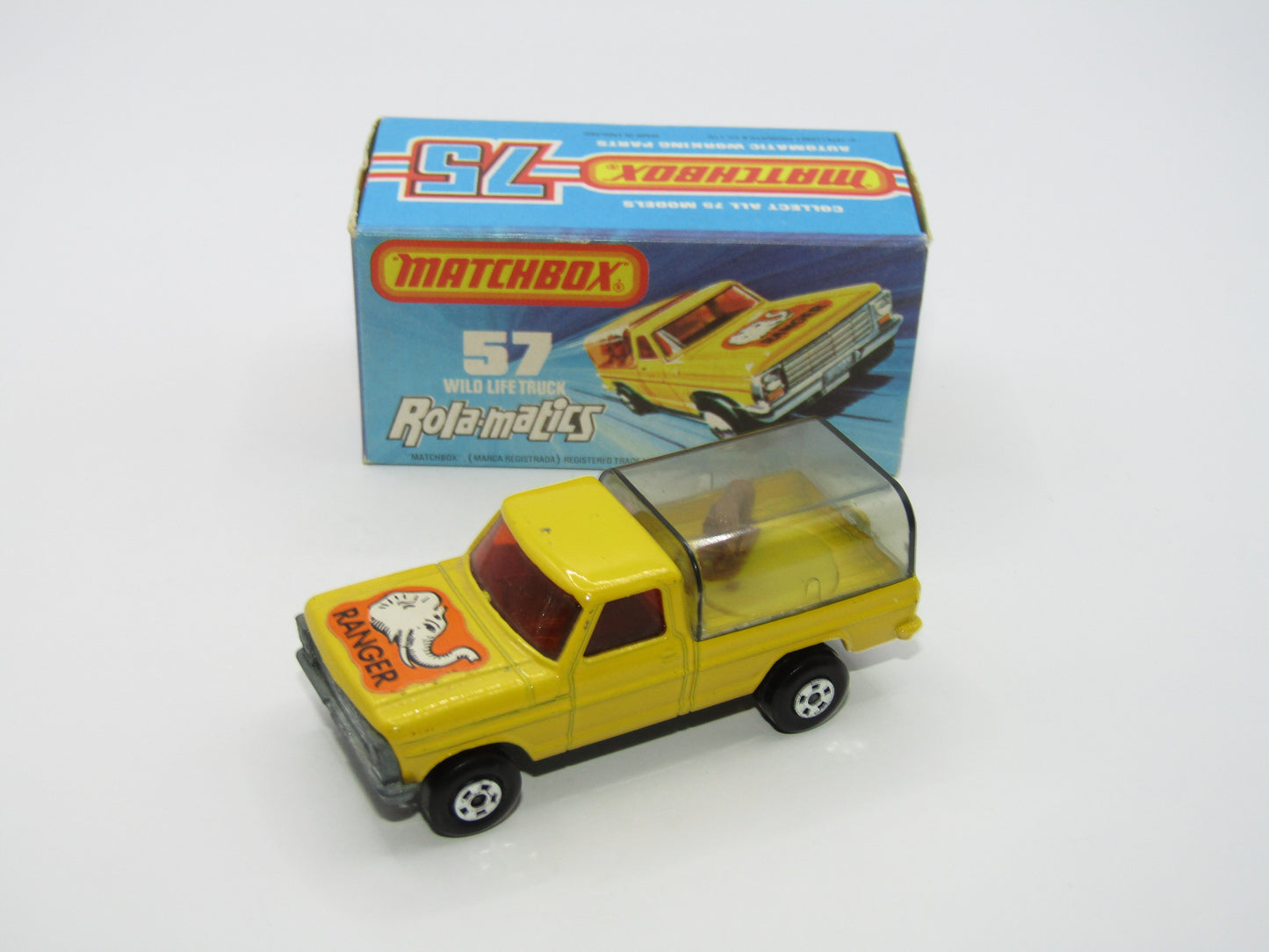 Matchbox Superfast 57C Wild Life Truck DARK YELLOW Body Smoke Canopy