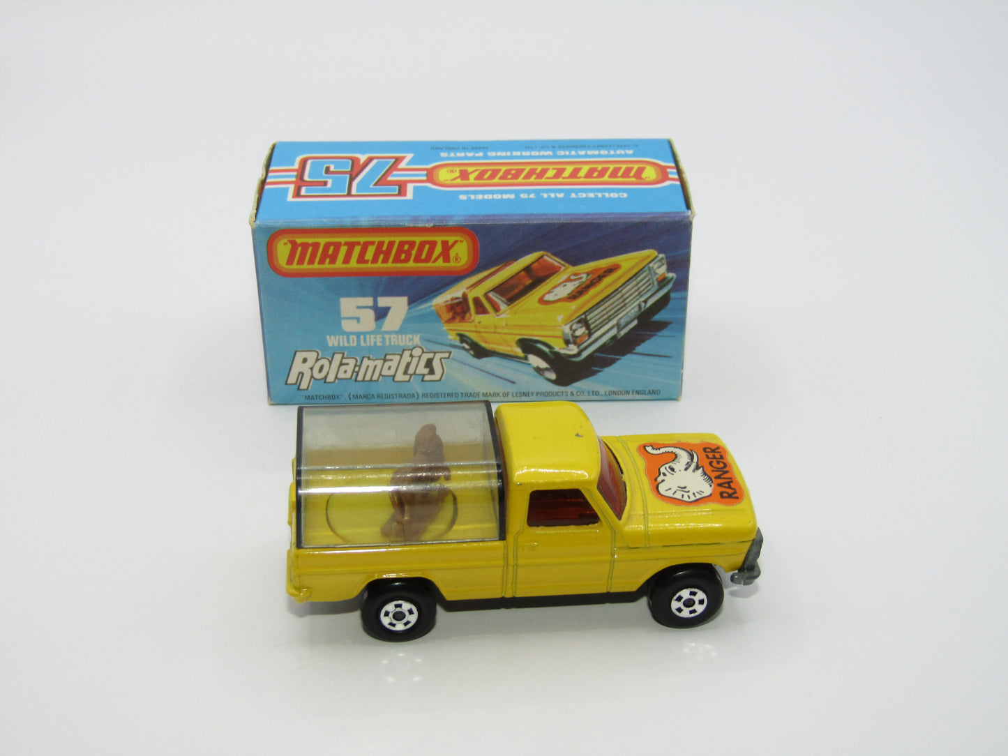 Matchbox Superfast 57C Wild Life Truck DARK YELLOW Body Smoke Canopy