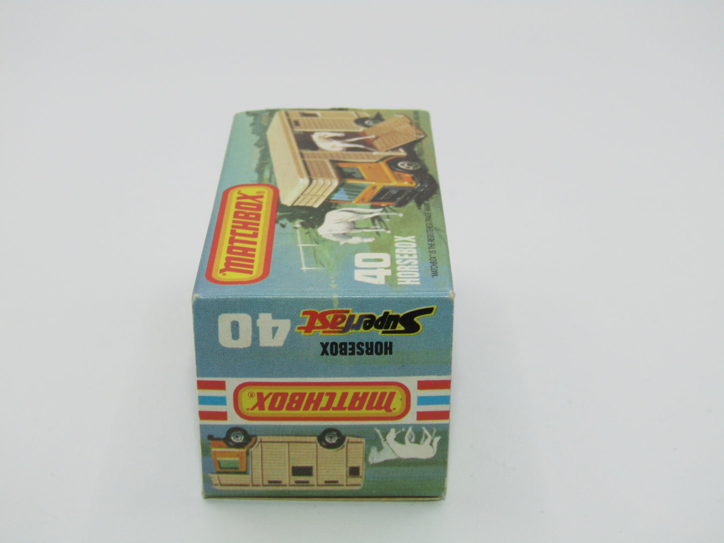 Matchbox Superfast 40B Horse Box Orange UNPAINTED Base White door