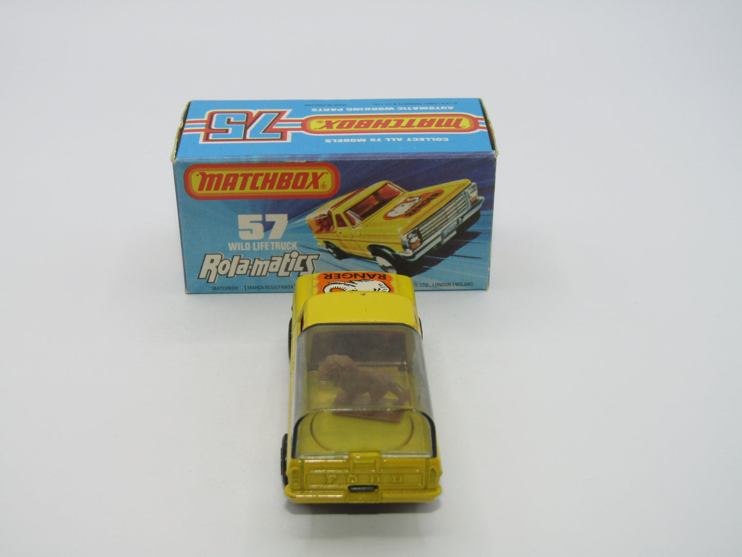 Matchbox Superfast 57C Wild Life Truck DARK YELLOW Body Smoke Canopy