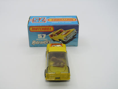 Matchbox Superfast 57C Wild Life Truck DARK YELLOW Body Smoke Canopy