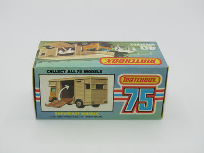 Matchbox Superfast 40B Horse Box Orange UNPAINTED Base White door