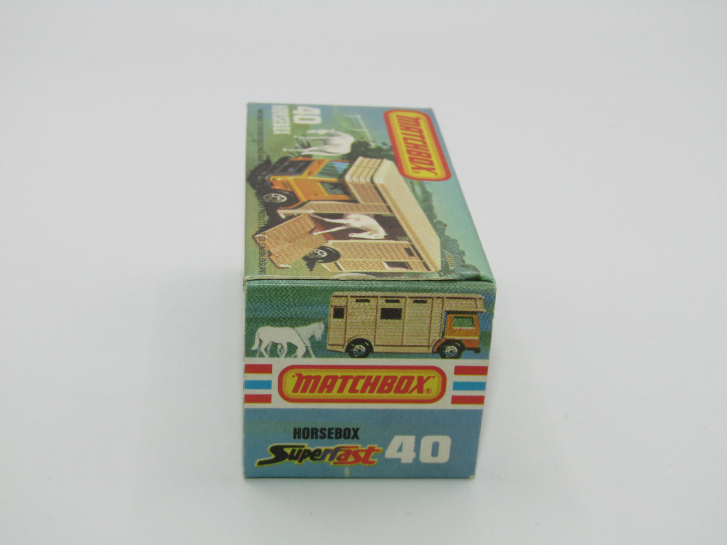 Matchbox Superfast 40B Horse Box Orange UNPAINTED Base White door