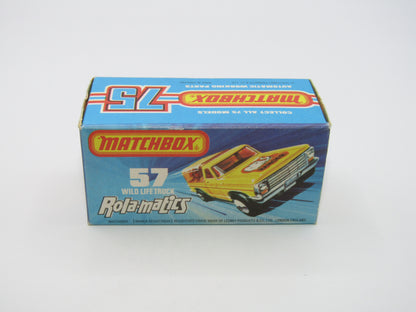 Matchbox Superfast 57C Wild Life Truck DARK YELLOW Body Smoke Canopy
