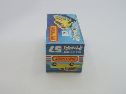 Matchbox Superfast 57C Wild Life Truck DARK YELLOW Body Smoke Canopy