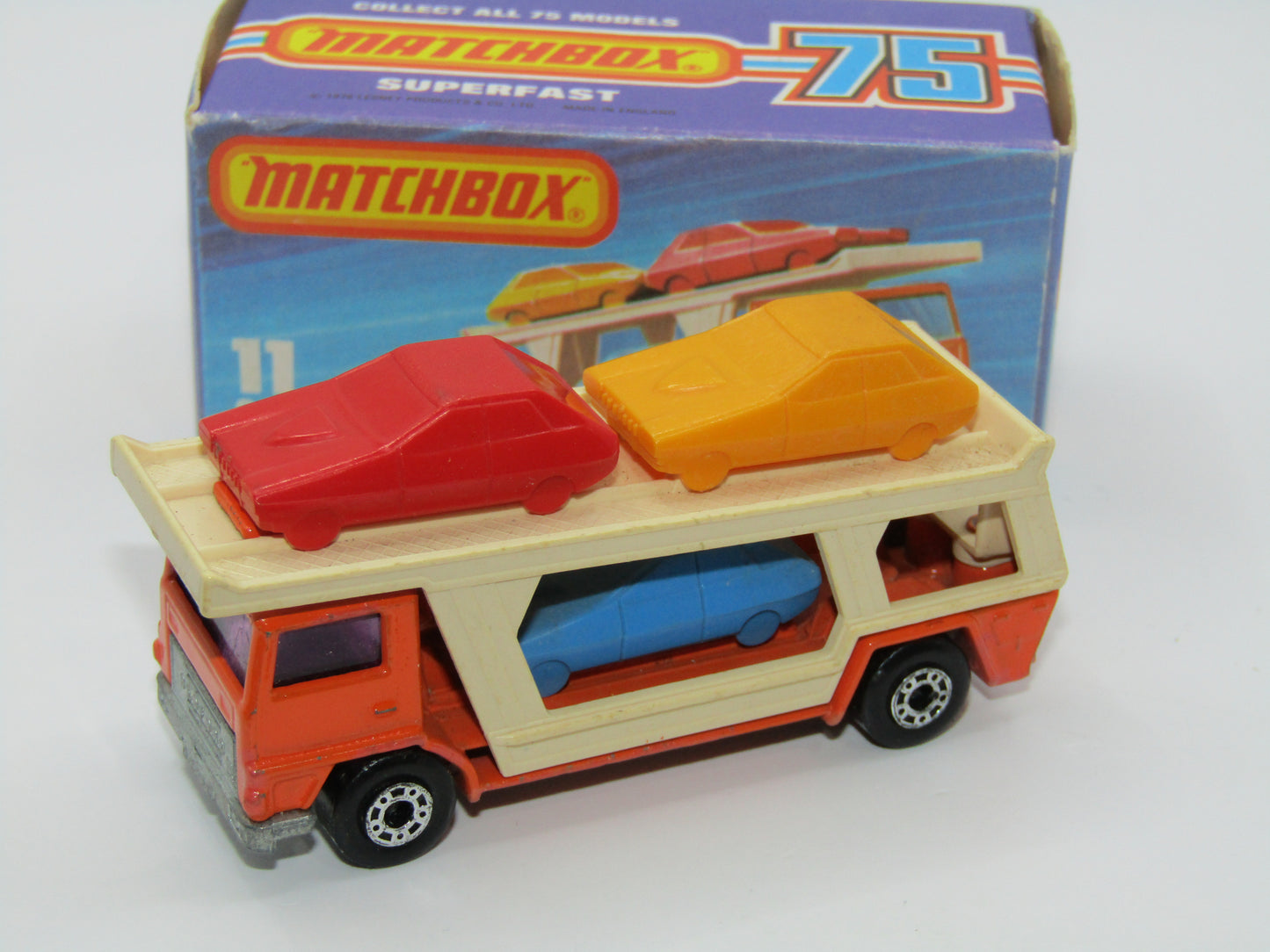 Matchbox Superfast 11C Car Transporter PURPLE Windows Unpainted Base