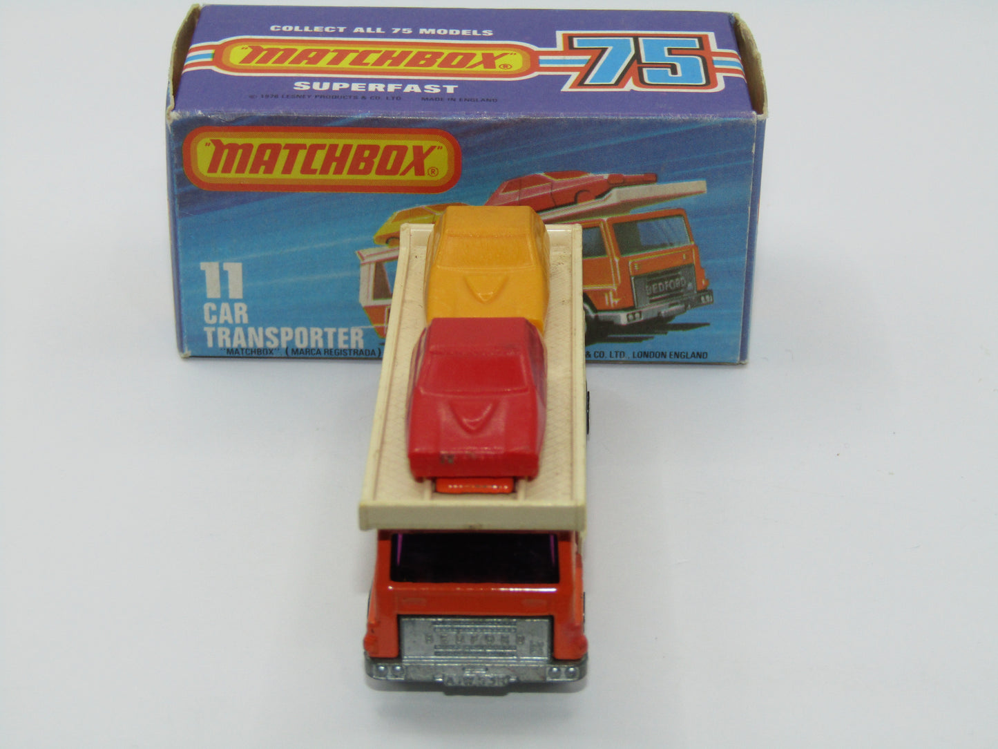 Matchbox Superfast 11C Car Transporter PURPLE Windows Unpainted Base