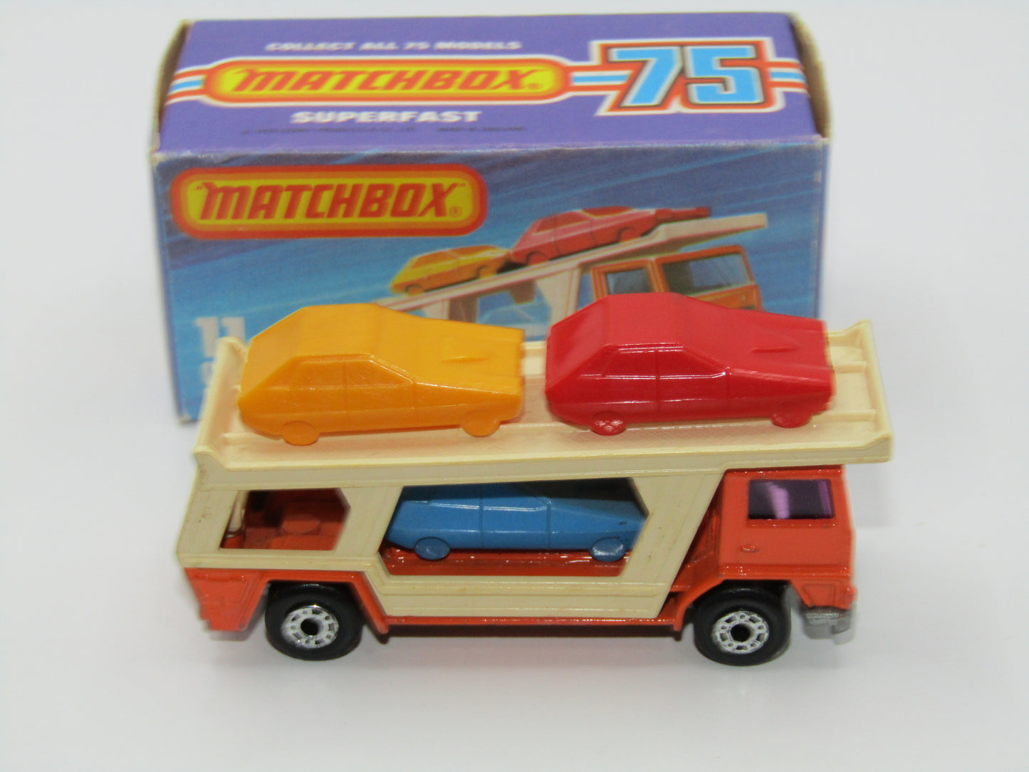 Matchbox Superfast 11C Car Transporter PURPLE Windows Unpainted Base