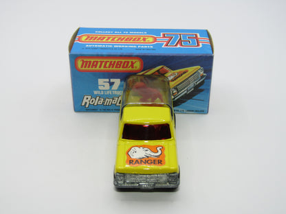 Matchbox Superfast 57C Wild Life Truck Orange Lions Smoke Canopy