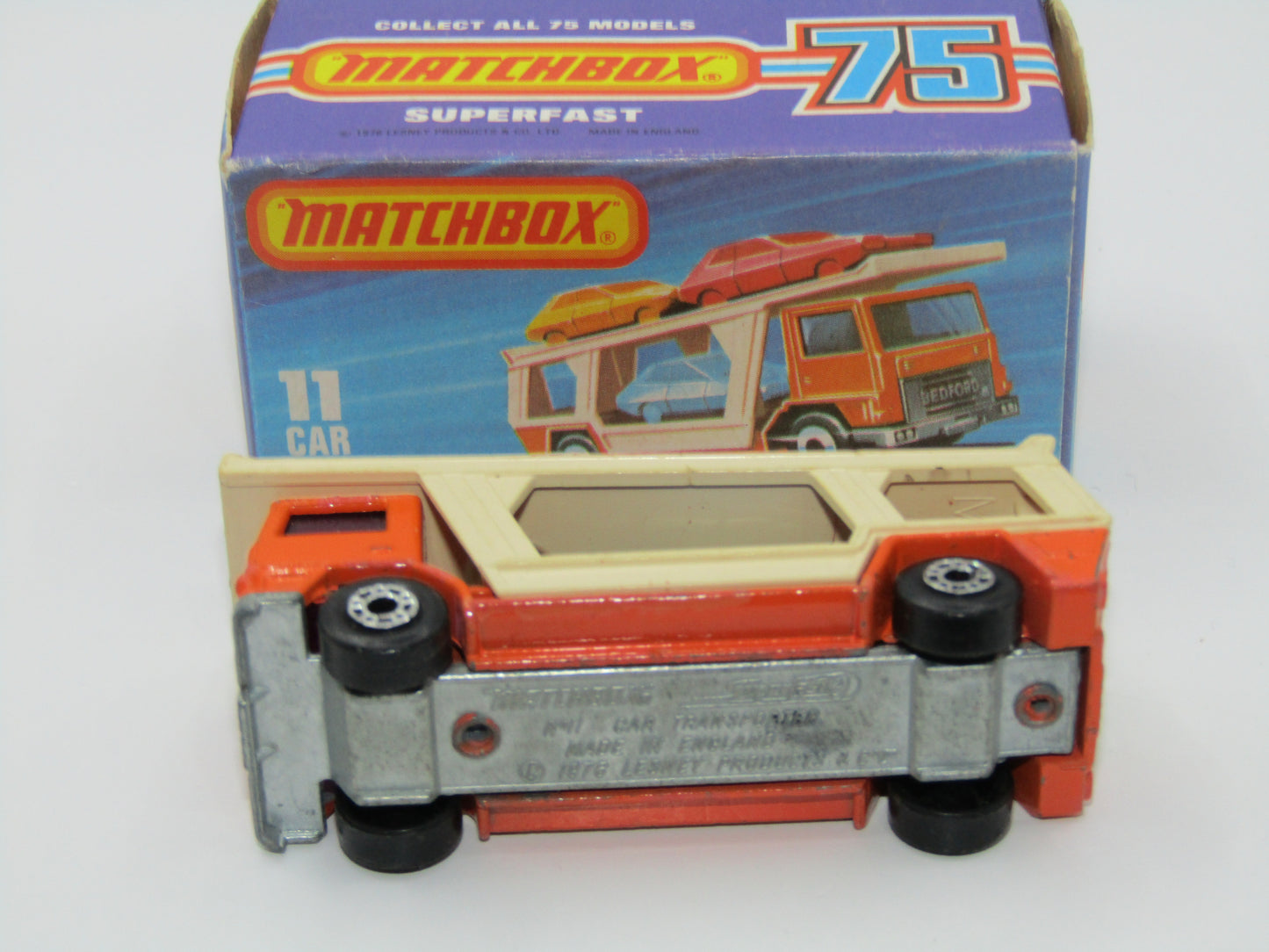 Matchbox Superfast 11C Car Transporter PURPLE Windows Unpainted Base