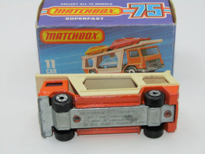 Matchbox Superfast 11C Car Transporter PURPLE Windows Unpainted Base