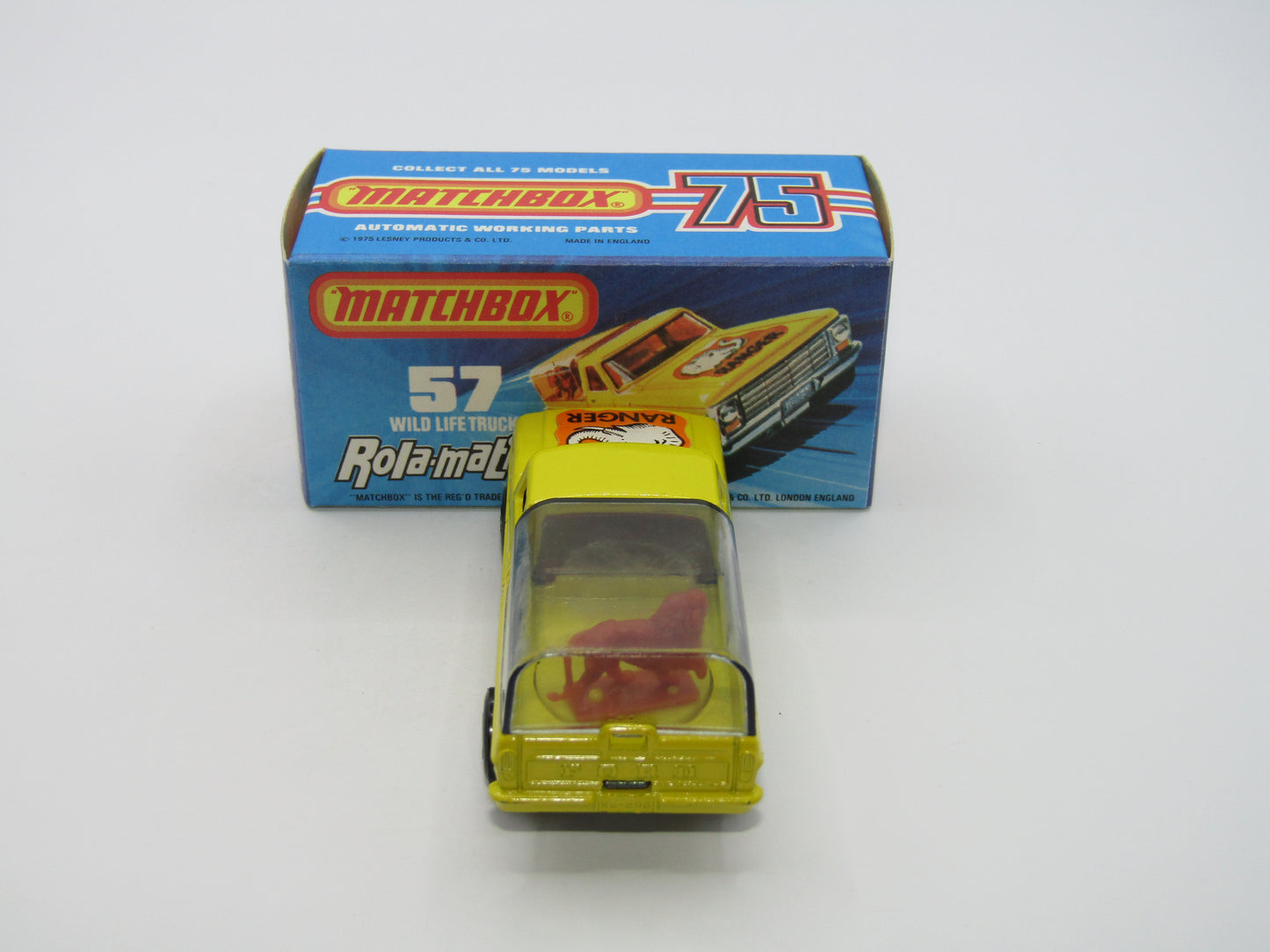 Matchbox Superfast 57C Wild Life Truck Orange Lions Smoke Canopy