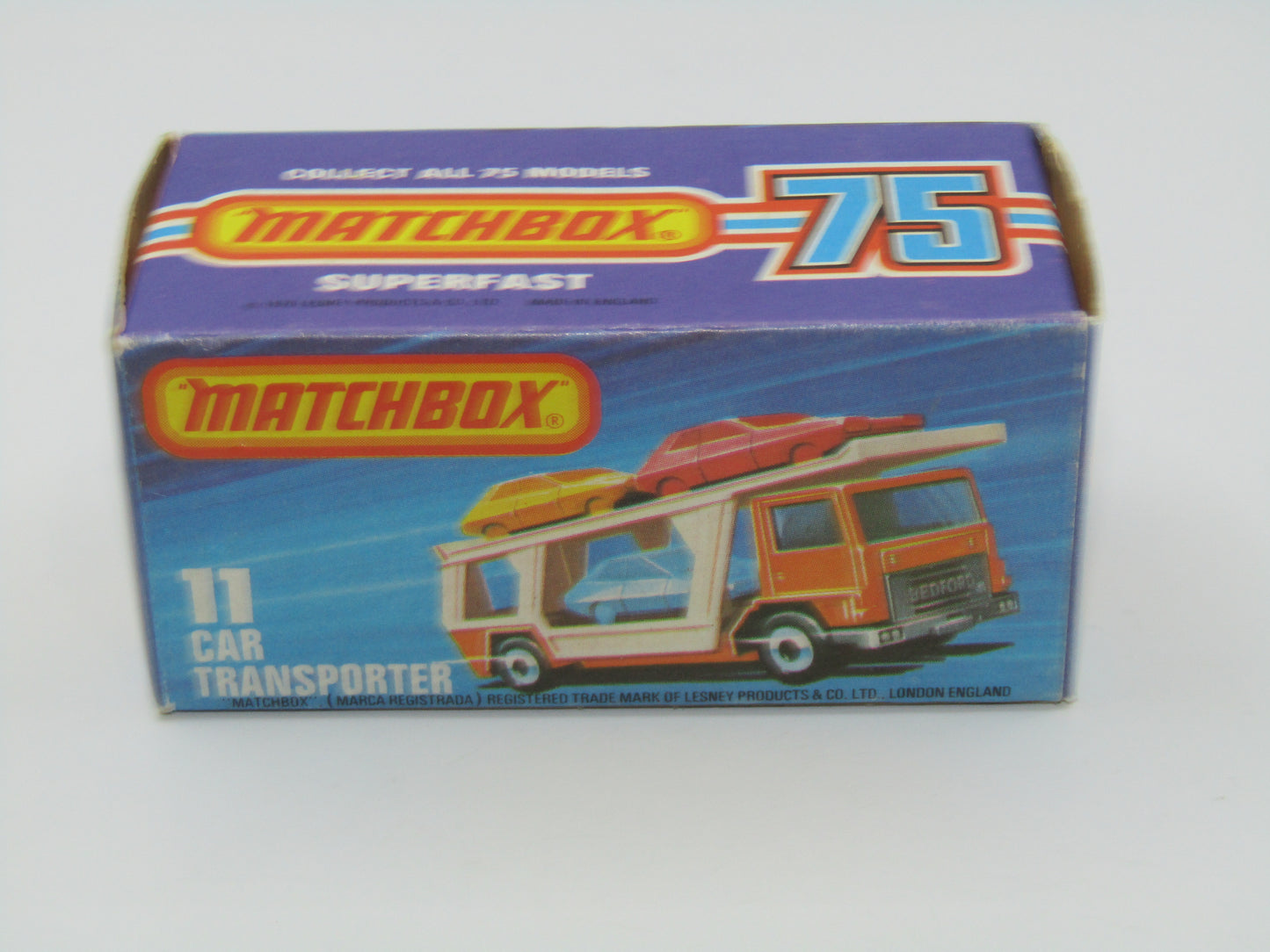 Matchbox Superfast 11C Car Transporter PURPLE Windows Unpainted Base