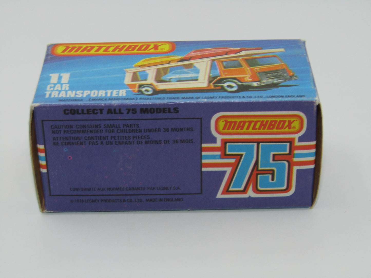 Matchbox Superfast 11C Car Transporter PURPLE Windows Unpainted Base