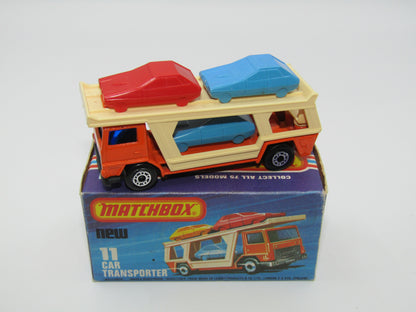 Matchbox Superfast 11C Car Transporter 2 BLUE CARS