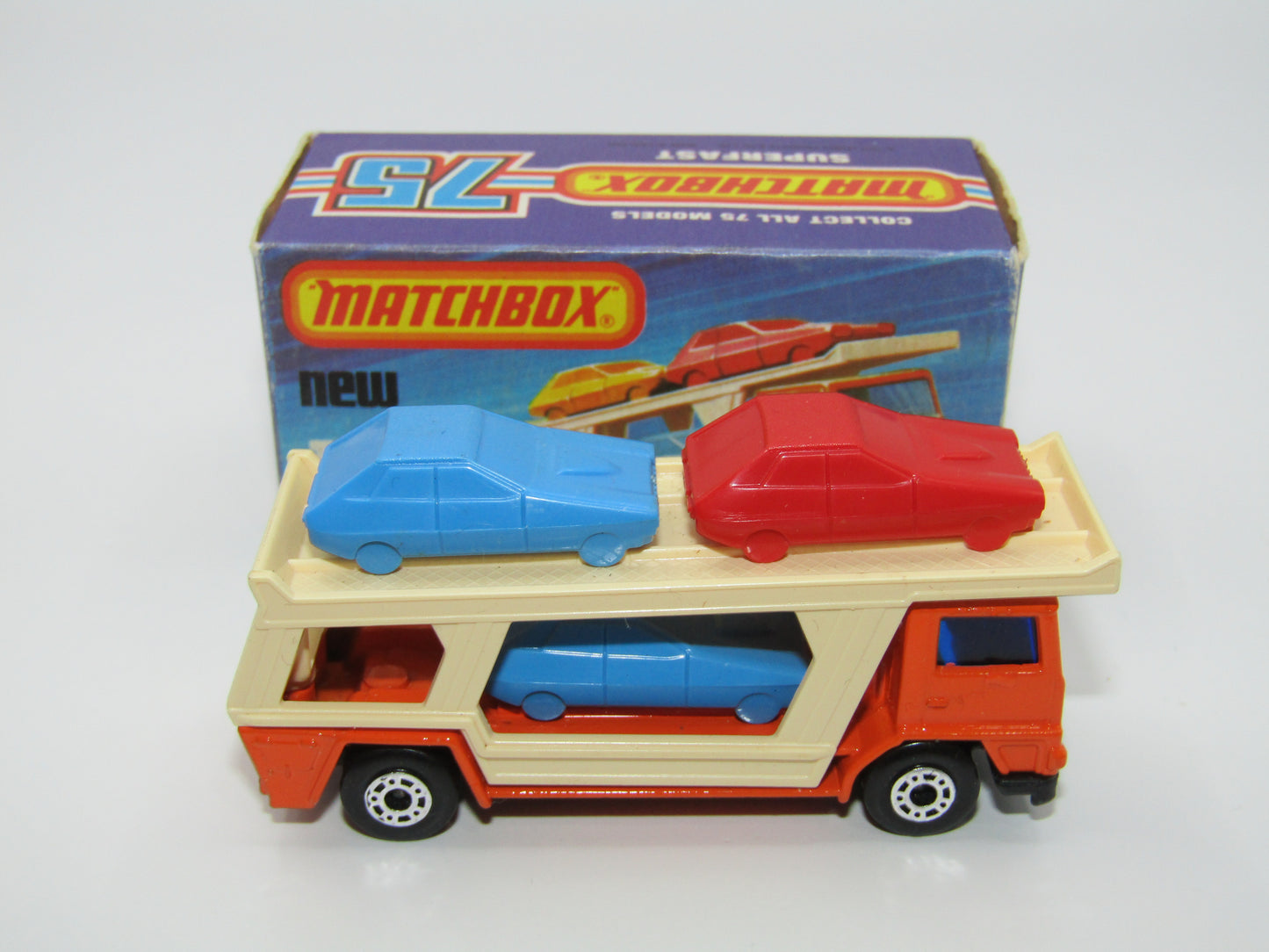Matchbox Superfast 11C Car Transporter 2 BLUE CARS