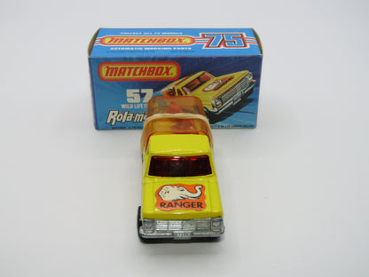 Matchbox Superfast 57C Wild Life Truck SILVER Base Amber Canopy