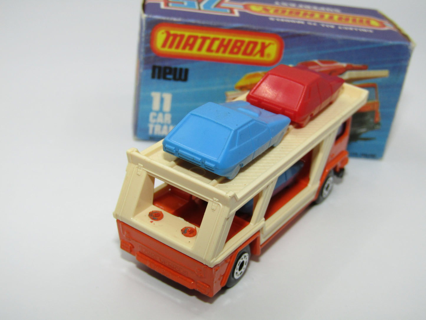 Matchbox Superfast 11C Car Transporter 2 BLUE CARS