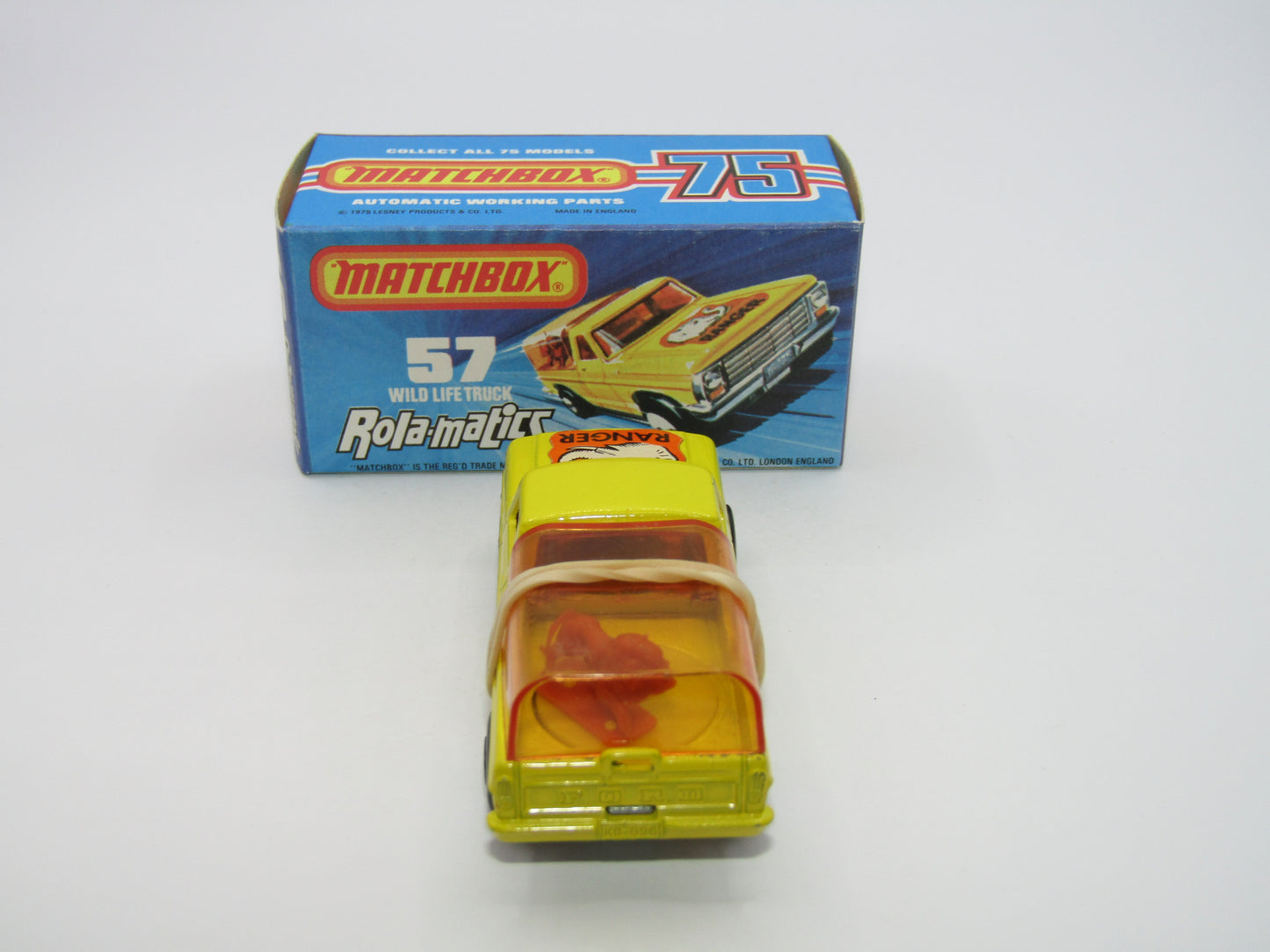 Matchbox Superfast 57C Wild Life Truck SILVER Base Amber Canopy