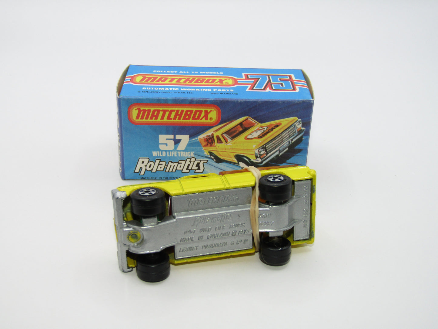 Matchbox Superfast 57C Wild Life Truck SILVER Base Amber Canopy