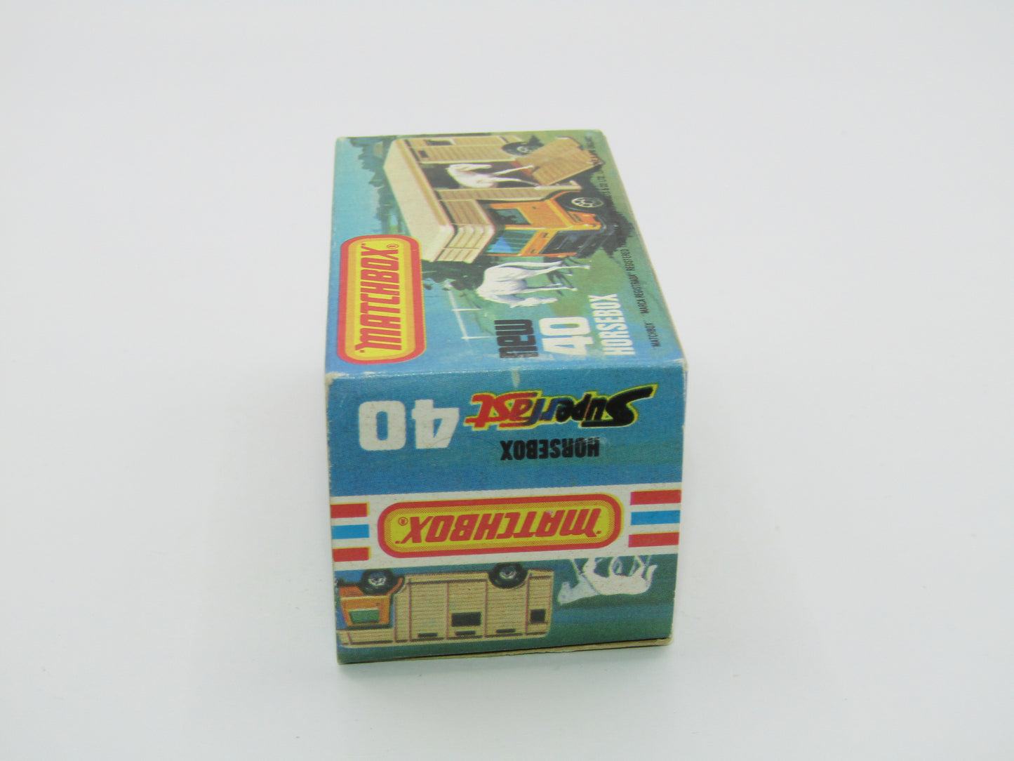 Matchbox Superfast 40B Horse Box Orange UNPAINTED Base GREEN Door