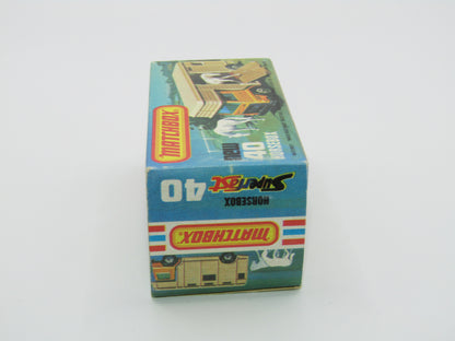 Matchbox Superfast 40B Horse Box Orange UNPAINTED Base GREEN Door