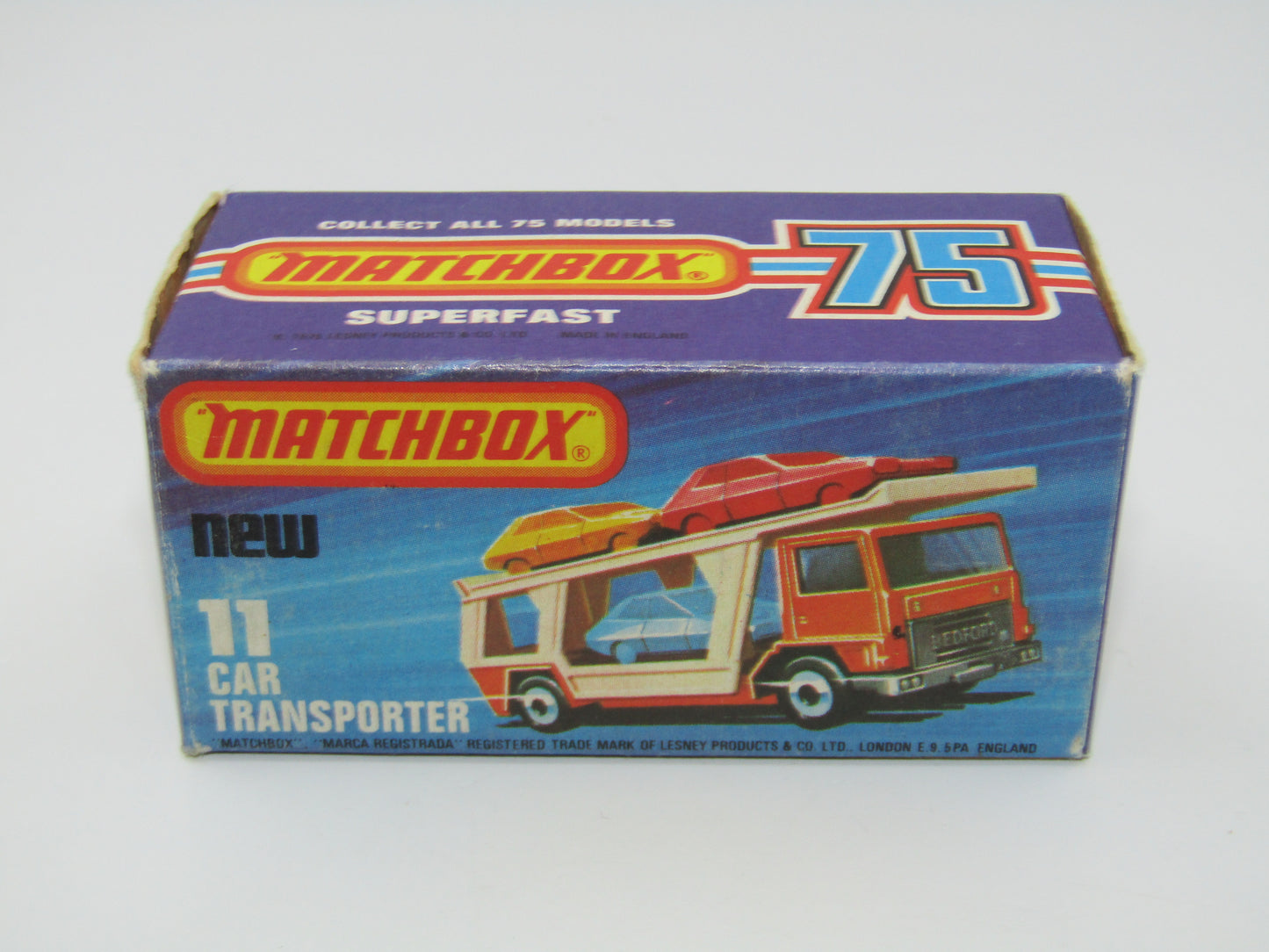 Matchbox Superfast 11C Car Transporter 2 BLUE CARS