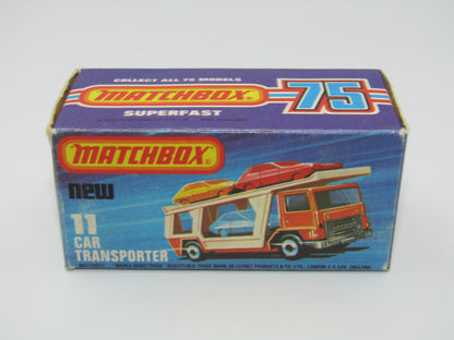 Matchbox Superfast 11C Car Transporter 2 BLUE CARS
