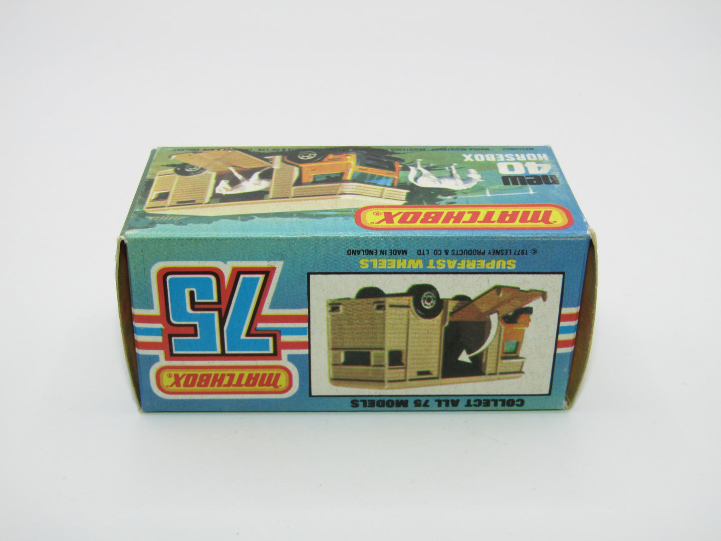 Matchbox Superfast 40B Horse Box Orange UNPAINTED Base GREEN Door