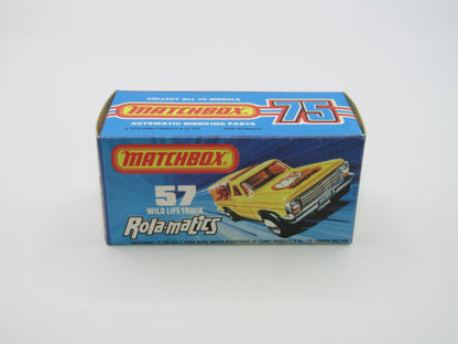 Matchbox Superfast 57C Wild Life Truck SILVER Base Amber Canopy