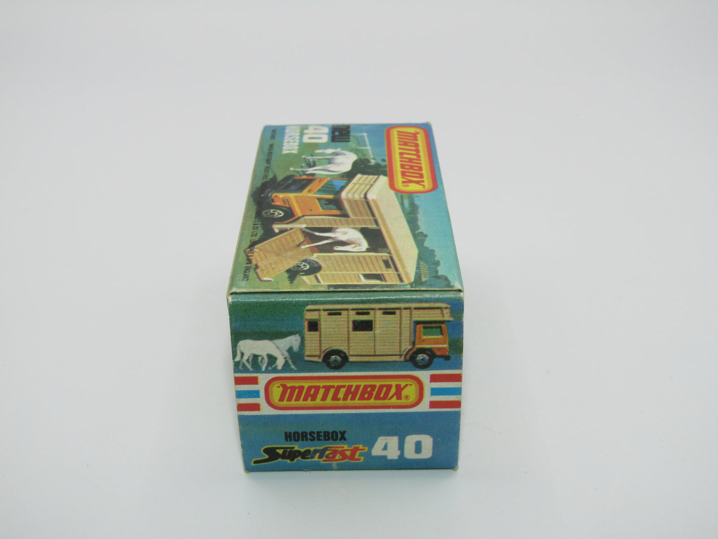 Matchbox Superfast 40B Horse Box Orange UNPAINTED Base GREEN Door