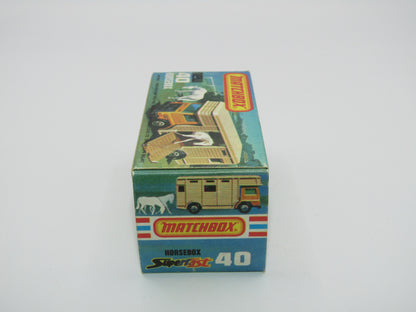 Matchbox Superfast 40B Horse Box Orange UNPAINTED Base GREEN Door