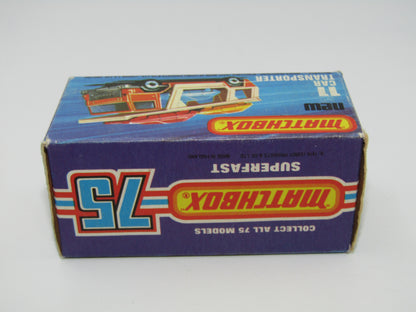 Matchbox Superfast 11C Car Transporter 2 BLUE CARS