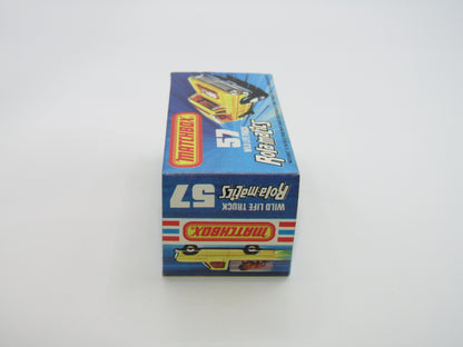 Matchbox Superfast 57C Wild Life Truck SILVER Base Amber Canopy