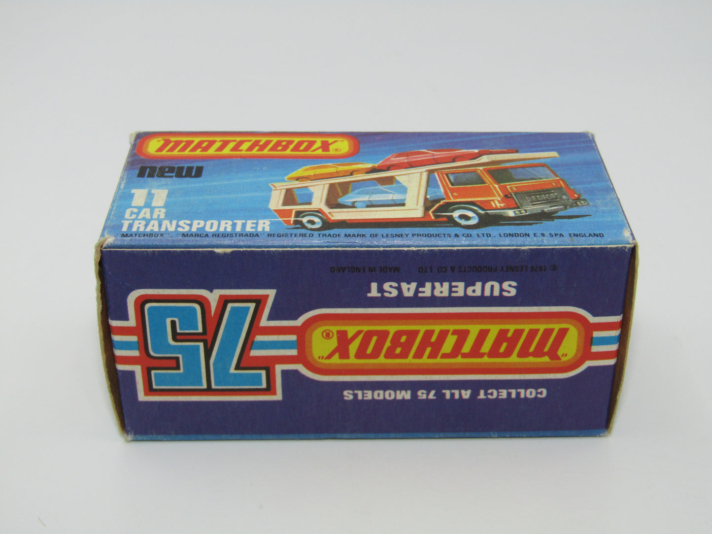 Matchbox Superfast 11C Car Transporter 2 BLUE CARS
