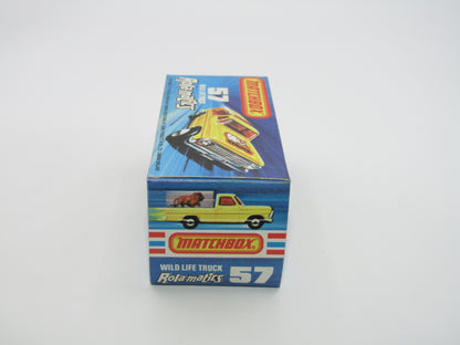 Matchbox Superfast 57C Wild Life Truck SILVER Base Amber Canopy