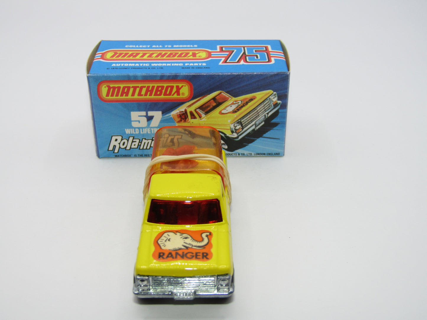Matchbox Superfast 57C Wild Life Truck Orange Lion Amber Canopy
