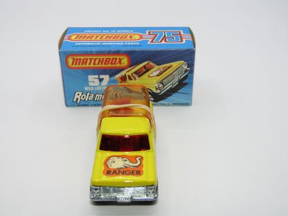Matchbox Superfast 57C Wild Life Truck Orange Lion Amber Canopy