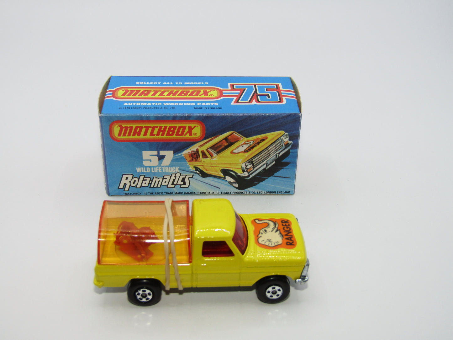 Matchbox Superfast 57C Wild Life Truck Orange Lion Amber Canopy