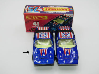 Matchbox Superfast 41B Siva Spyder Streakers Light Metallic Blue