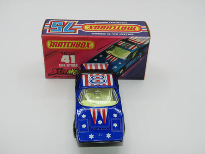 Matchbox Superfast 41B Siva Spyder Streakers Light Metallic Blue